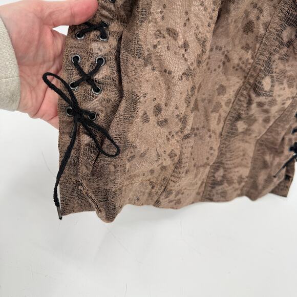 GUESS Bodycon Dress Womens XS Brown Rio Snake Print 40th Anniversary Edition NEW - Picture 10 of 12